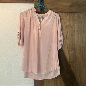 Pink Mid-Sleeve Dress Shirt